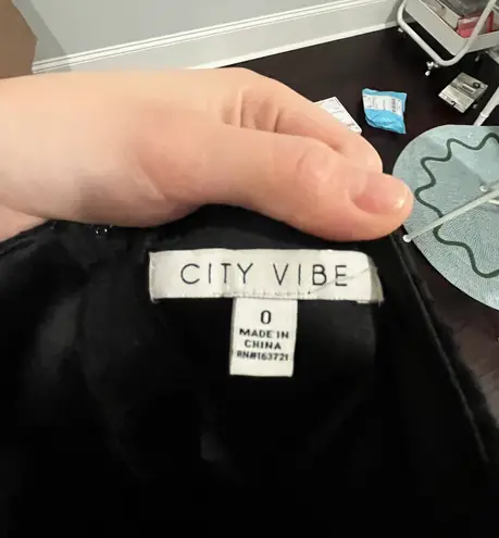 City Vibe Black Ruffle Dress