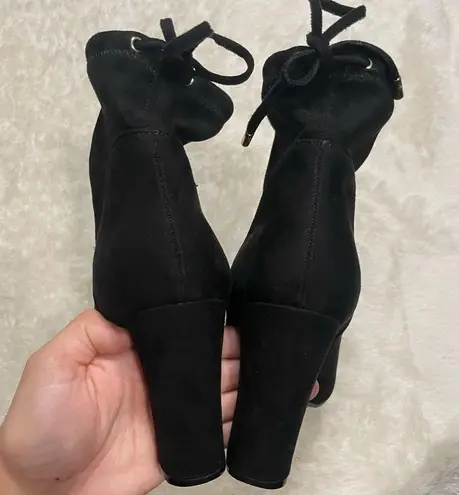 Kurt Geiger Carvela Pacey Tie Up Heeled Ankle Boots Size 7