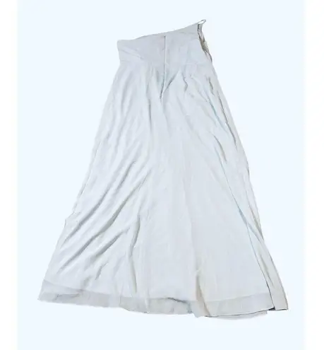 After Six NWT 1544 Size 18 R1 Mist Light Blue Thin One Shoulder Maxi Dress Crepe