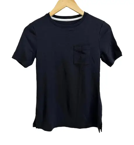 Isaac Mizrahi Live! Essentials Pima Cotton Black Short Sleeve T-Shirt XXS