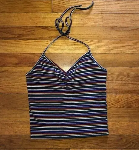 Full Tilt  Brand Striped Halter Tank Top