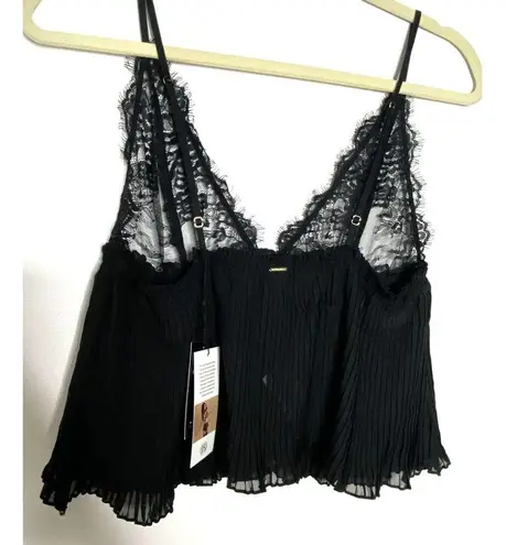 NWT Bluebella Victorias Secret Black Plisse Lace Strappy Pleated Cami Lingerie M Size M