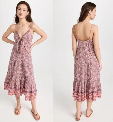 Veronica Beard Paisley Midi Abilene Summer Dress Flowy Watermelon Blue S NWT