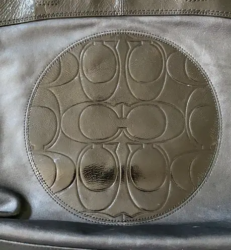 Coach Black Leather C Pattern Tote Bag Purse - Image 10