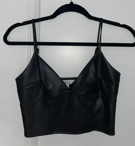 EXPRESS Leather Crop Tank