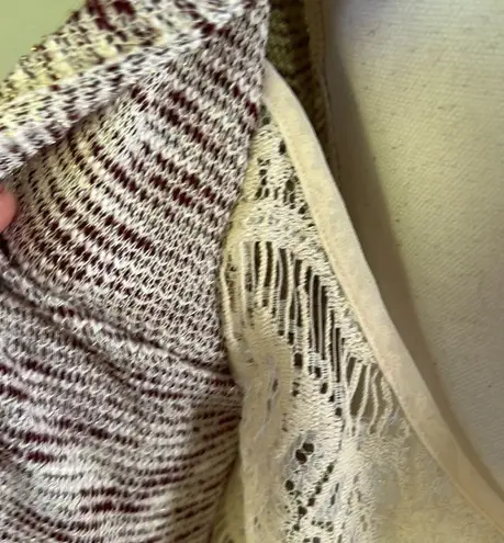 A’Reve Woven Top with Open Lacy Back Size L