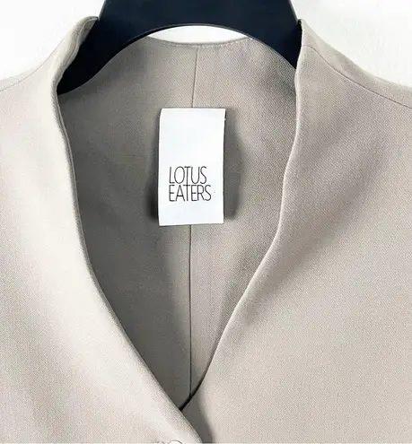 LOTUS EATERS Invincibelle Tan Button Down Hi Low Vest Made In Greece, Size Small