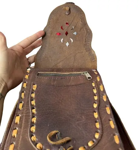 HANDCRAFTED Leather Custom Made Crossbody Brown