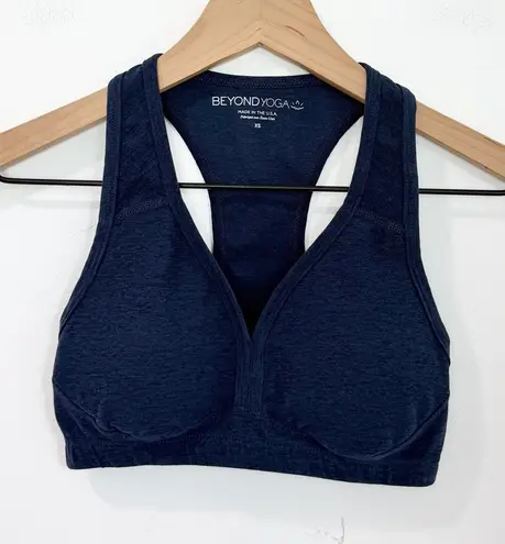 Beyond Yoga Spacedye Lift Your Spirits Bra Core Blue Size XS