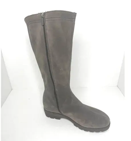 La Canadienne Villa Waterproof Faux Shearling gray Lined Tall Boot Women Sz 7.5