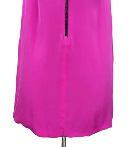 Alexander Wang Silk Fuchsia Bubble Hem Mini Dress
