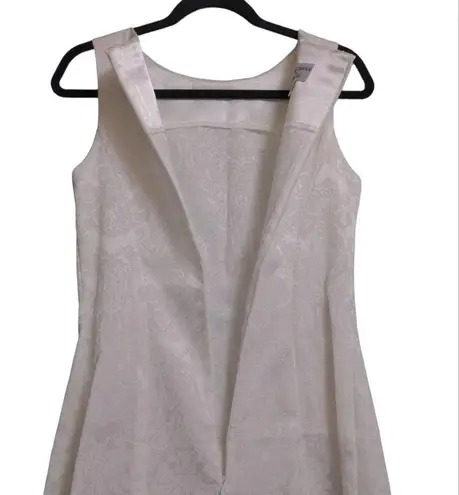 Jessica McClintock Gunne Sax Womens Formal Dress White Mesh Sleeveless USA 7