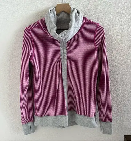 Lululemon Reversible Sweatshirt In A Cinch Long Sleeve Gray Purple 6