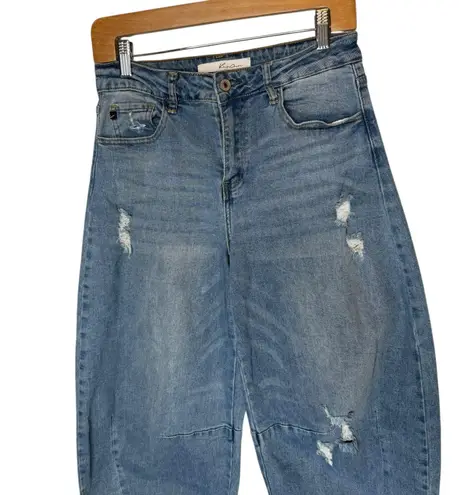 Kancan Addison High Rise Barrel Jeans size 24 Blue