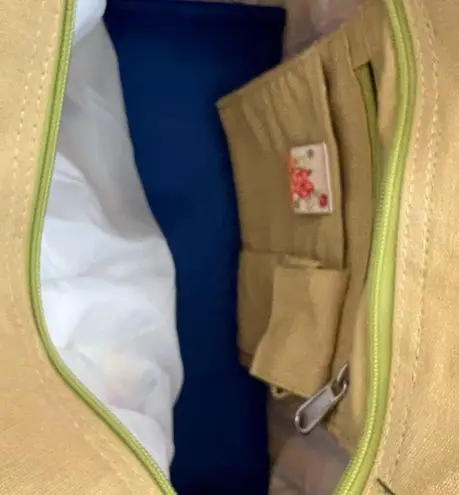 Colorful Embroidered Tote Bag Kate McRostie Garden Tote Pool Beach Shopping Yellow