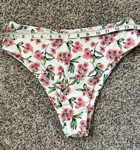 Zaful  Floral Print Bikini Set Light Pink High Rise Women’s Size 6 - 2 PIECE SET