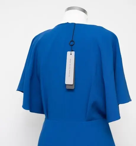 Black Halo . Holland Flutter-sleeve Button-down Midi Dress.