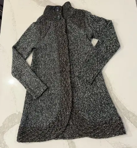 prAna Angelica Duster Cardigan Knit Sweater Women’s Small Heather Gray Cozycore