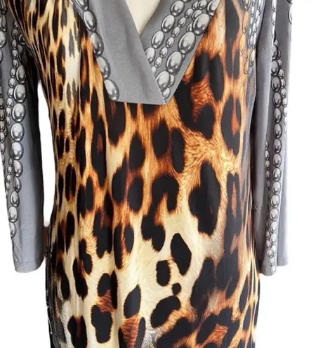 Sunny Leigh Leopard Print Sheath Dress