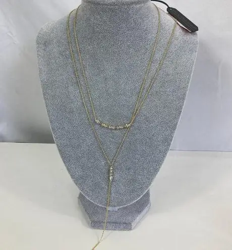 NWT Argento Vivo Layered Gold Drop Necklace