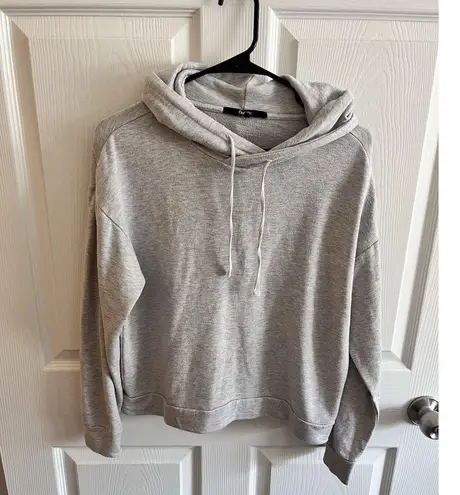 QUINCE SuperSoft Fleece Pullover Hoodie in Heather Grey