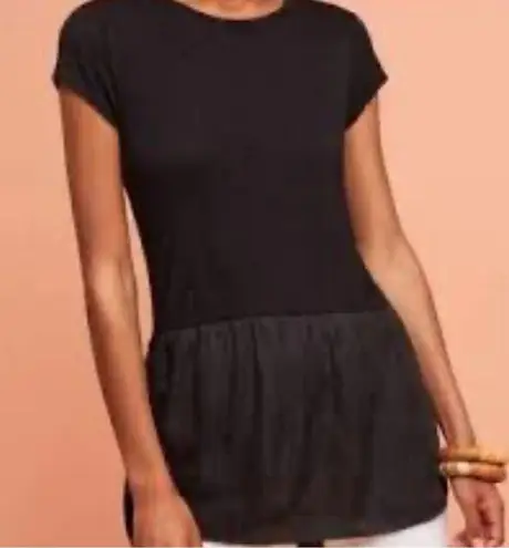 Dolan Left Coast Women’s Size S Black Tunic Top Tee High Low Minimalist USA Made