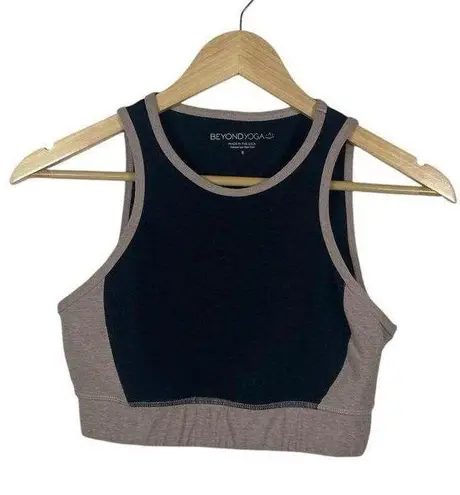 Beyond Yoga Spacedye On Block Colorblock High Neck Sports Bra Size S