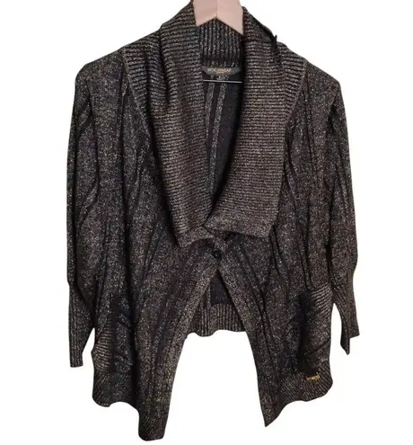 Rocawear Vintage Black and Gold Shimmer Cardican, Small