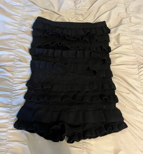 Edikted black ruffle romper