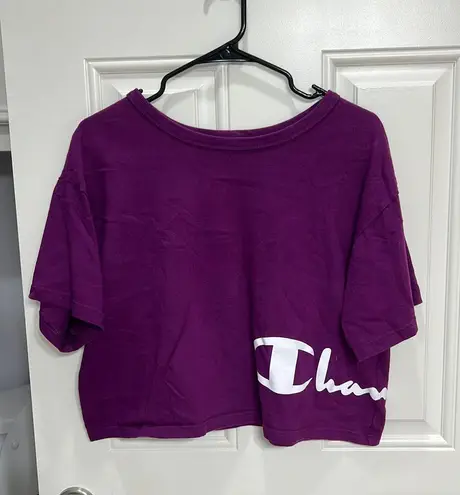 Champion Purple Cropped Tee