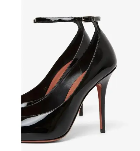 Amina Muaddi Anok 105 Patent Pumps in Black 41 With Box Womens High Heels