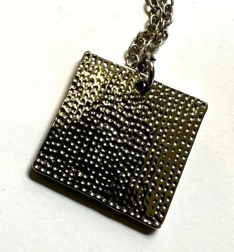 Take me deeper than my feet could ever wander square pendant necklace Silver