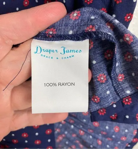 Draper James  Blue&Red Floral Shift Dress Sz.M