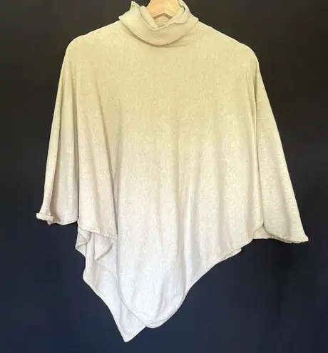 Duluth Trading Company Duluth Trading Co. beige cream poncho turtleneck one size cotton nylon top warm - Image 1