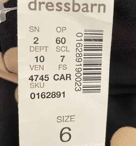 Jones Studio Dress Barn Polka Dot Dress, Black