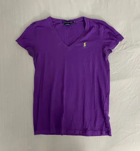 Ralph Lauren Sport Purple V Neck Shirt