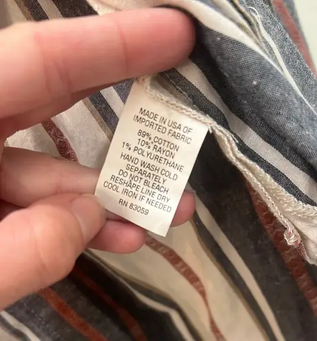 Drew Red and Blue Button Down Shirt with Bold Stripes