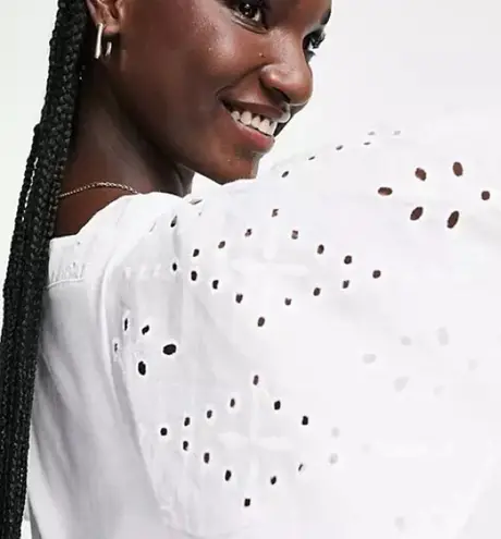 River Island square neck eyelet dress