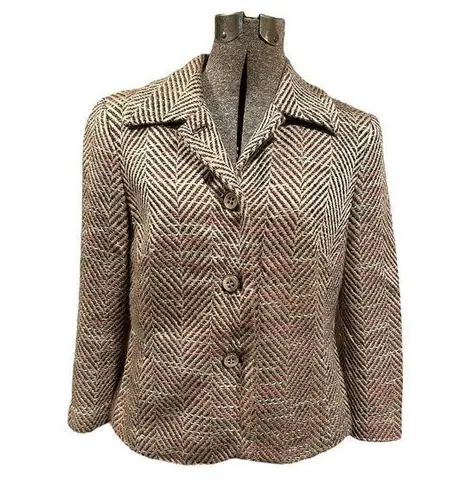 Sigrid Olsen Vintage  Tweed Blazer Button Down Jacket Blazer Women’s Size 8