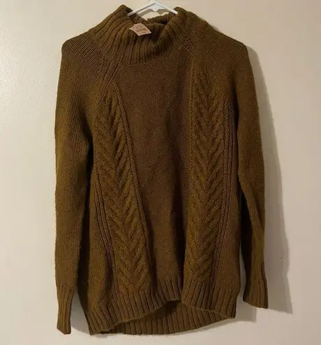 American Eagle NWT  sweater turtleneck cowl thick knit Brown M