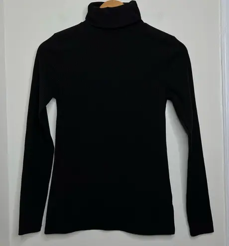 Halogen  Black Ribbed Long Sleeve Turtleneck Women’s Size Small