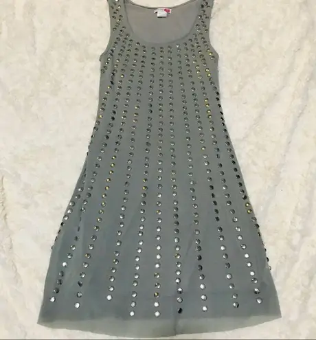 Body Central Gray & Silver Studded Dress Size Small