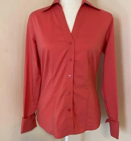 Worthington  Stretch Women’s Pink Rose Button Down Casual Shirt Sz 4