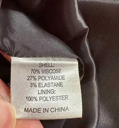 Randy Kemper Black Red A Line Dress Square Neck Long Sleeves Zip in Back SZ 10