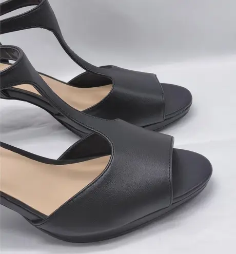 Easy Street Flash Dress Sandal Women Size 8WW Black Wedding Cocktail Party Shoes