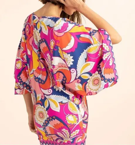 Trina Turk  Sevilla multi colorful print swim tunic coverup dress S