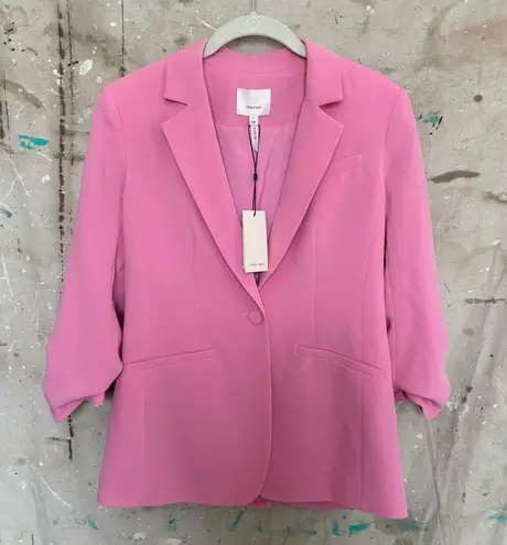 Cinq a Sept Crepe Khloe Blazer in Neon Pink Size 2