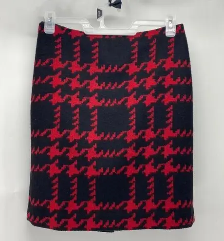 Talbots  oversized hounds tooth print wool pencil skirt academia preppy classic thumbnail 1