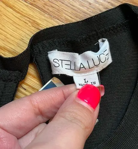 Stella Luce black bodycon dress size large