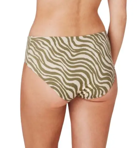 ANDIE Stripe Low Rise Bottom Women Sz L Olive Feminine Animal Resort Cottage NWT